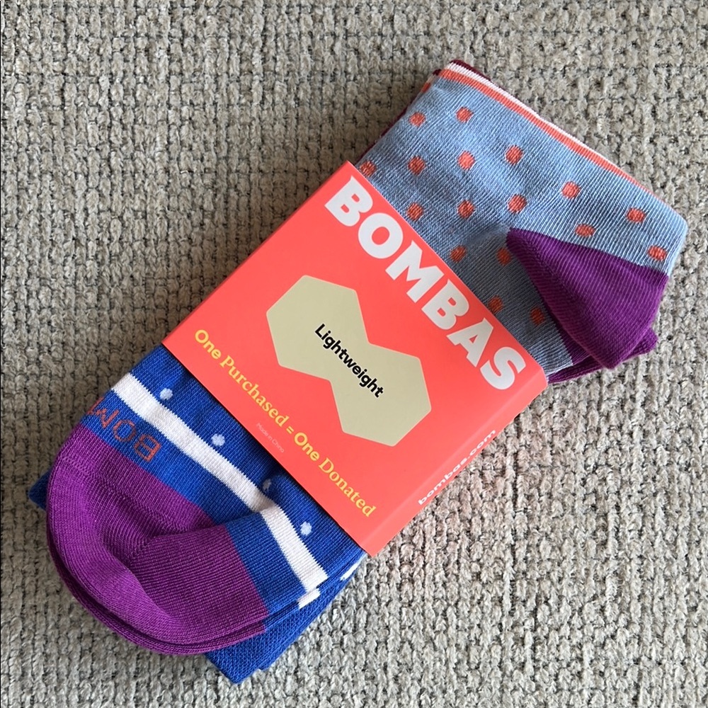 Bombas Polka Dot Socks - Blue and Purple